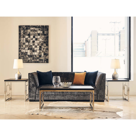 Ezra - End Table - Chrome - 24"