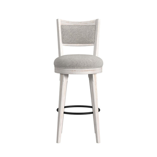Rogen Rustic - Swivel Bar Stool (Set of 2) - Rustic White