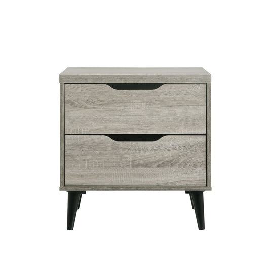 Ernesto - 2-Drawer Nightstand (3A Packing) - Gray