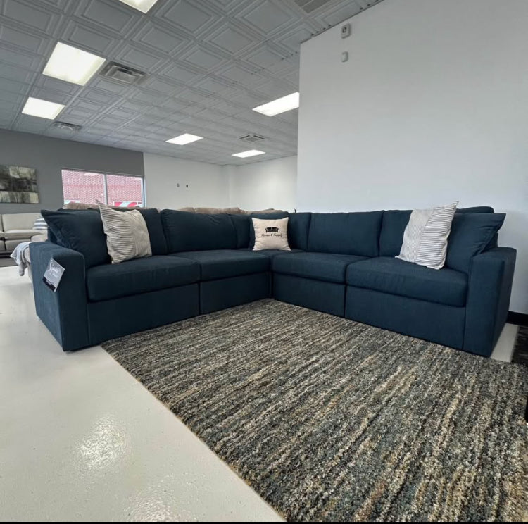 Ashley Furniture Modmax 5-Piece Modular Sectional Ink (Blue)