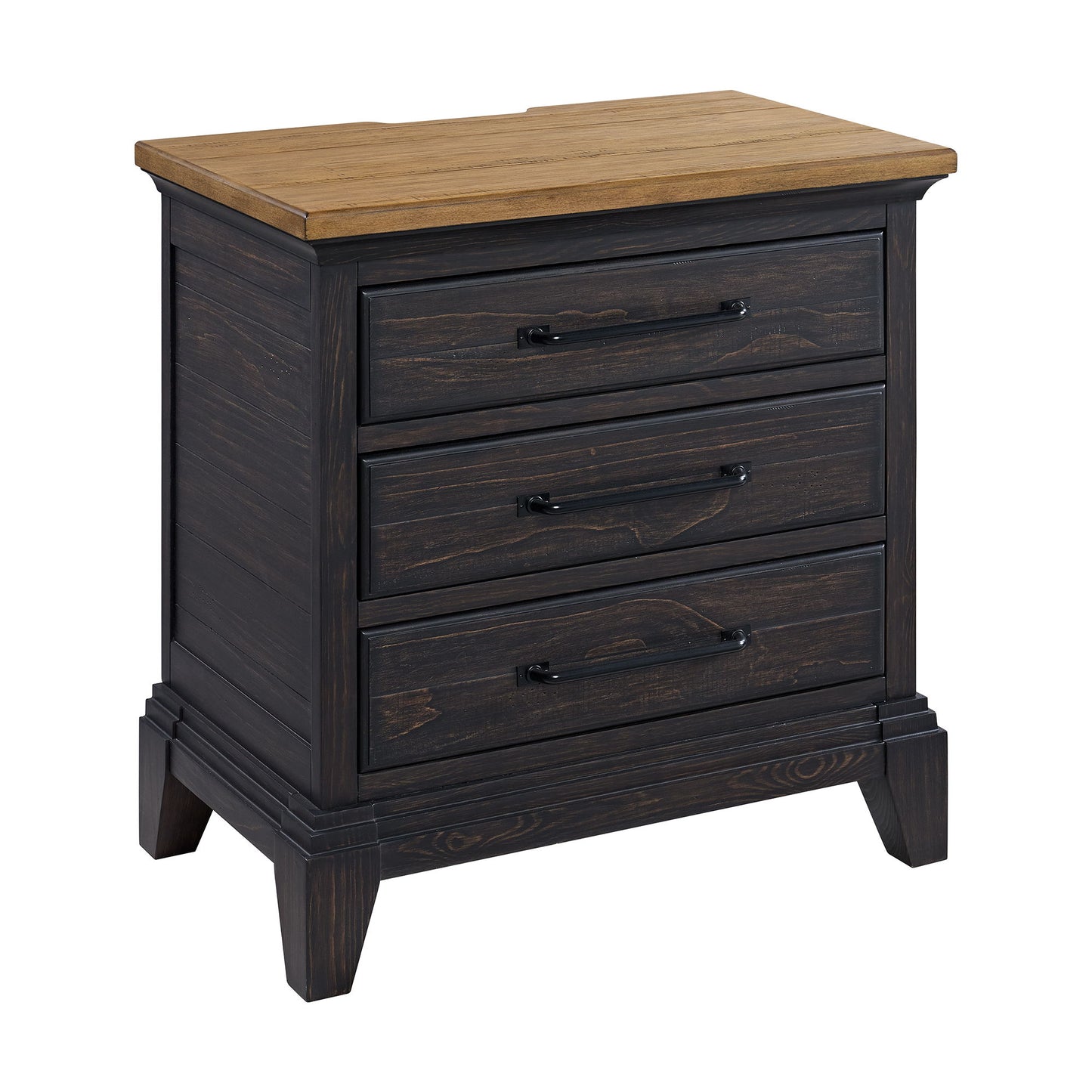 Montrose - Nightstand With Charger & Sensor Light - Espresso & Brown