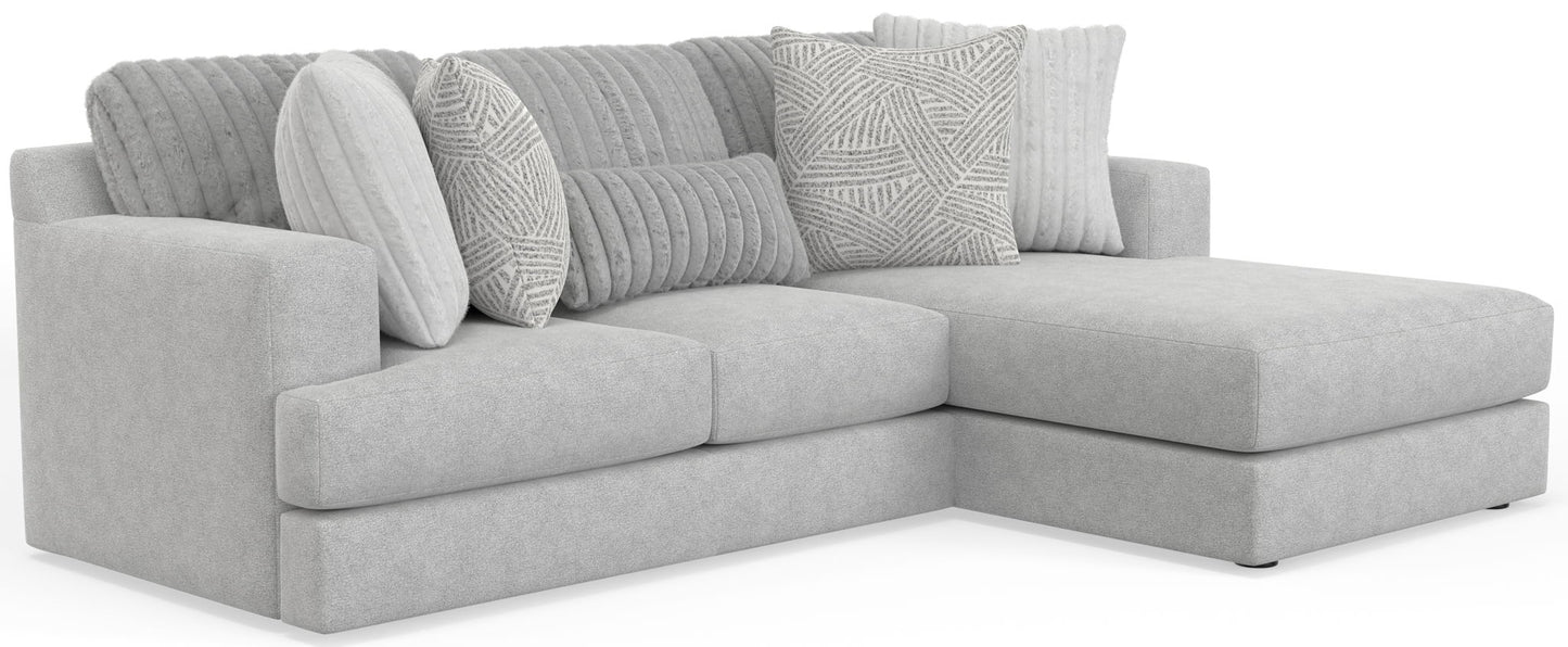 Logan - Upholstered Sectional With Comfort Coil Seating And Accent Pillows Included