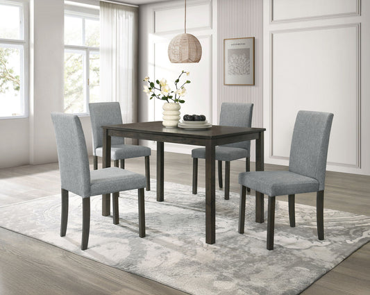 Melshire - 5 Piece Dining Room Set - Dark Brown