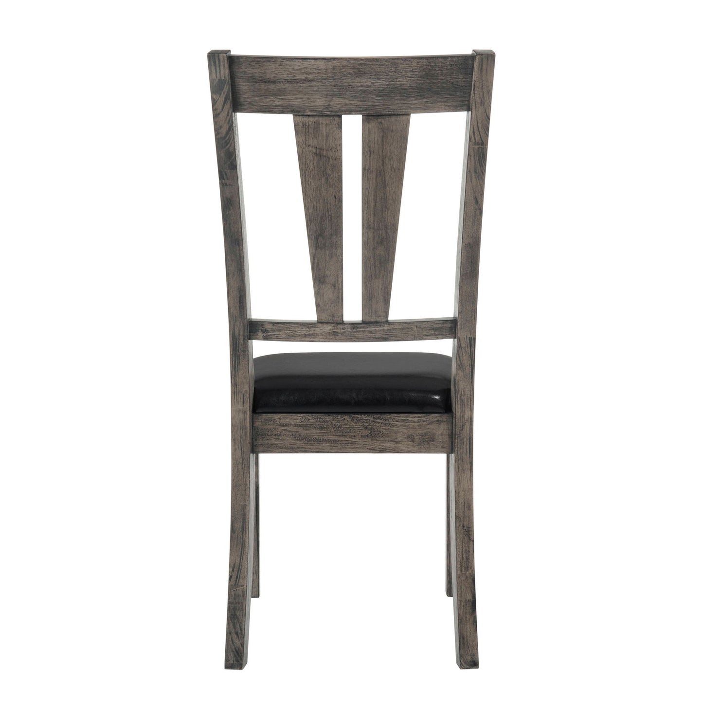 Nathan - Fan Back Chair With PU Seat (Set of 2) - Gray Oak