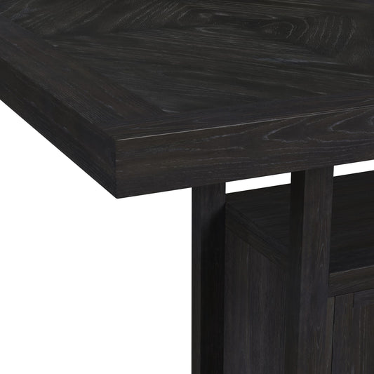 Transcend - Counter Table With Leaf - Charcoal