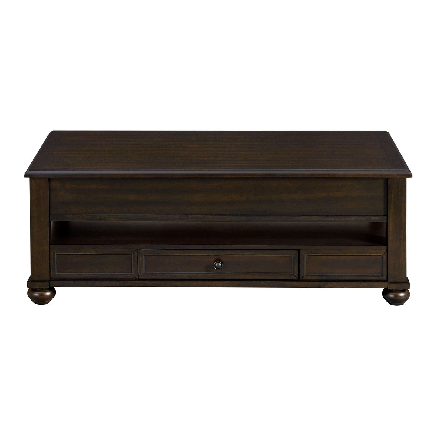 Wagner - Rectangular Lift-Top Coffee Table With Casters - Cherry