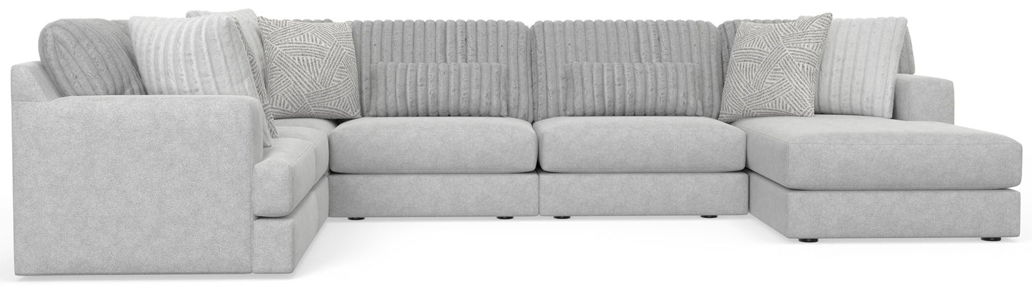 Logan - Upholstered Sectional With Comfort Coil Seating And Accent Pillows Included
