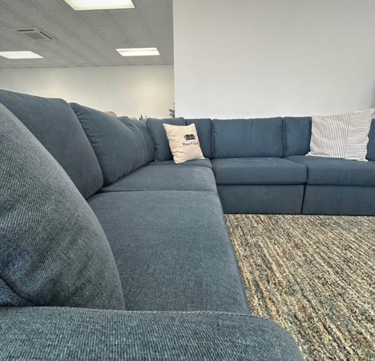 Ashley Furniture Modmax 5-Piece Modular Sectional Ink (Blue)