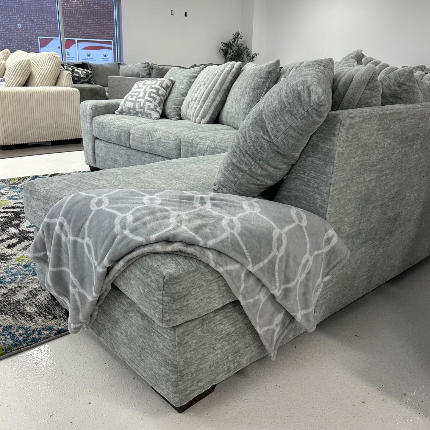 Galactic 2-Piece Sectional Light Gray