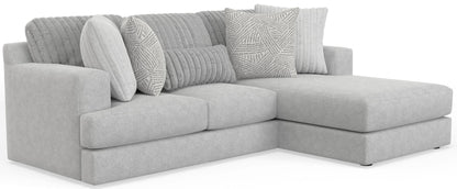 Logan - Upholstered Sectional With Comfort Coil Seating And Accent Pillows Included