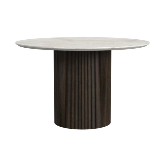 Sylvie - 5 Piece Standard Height Dining Set (Round Table And Four Chairs) - Dark Brown