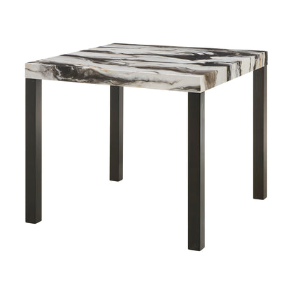 Vega - Faux Marble Counter Height Table - White / Black