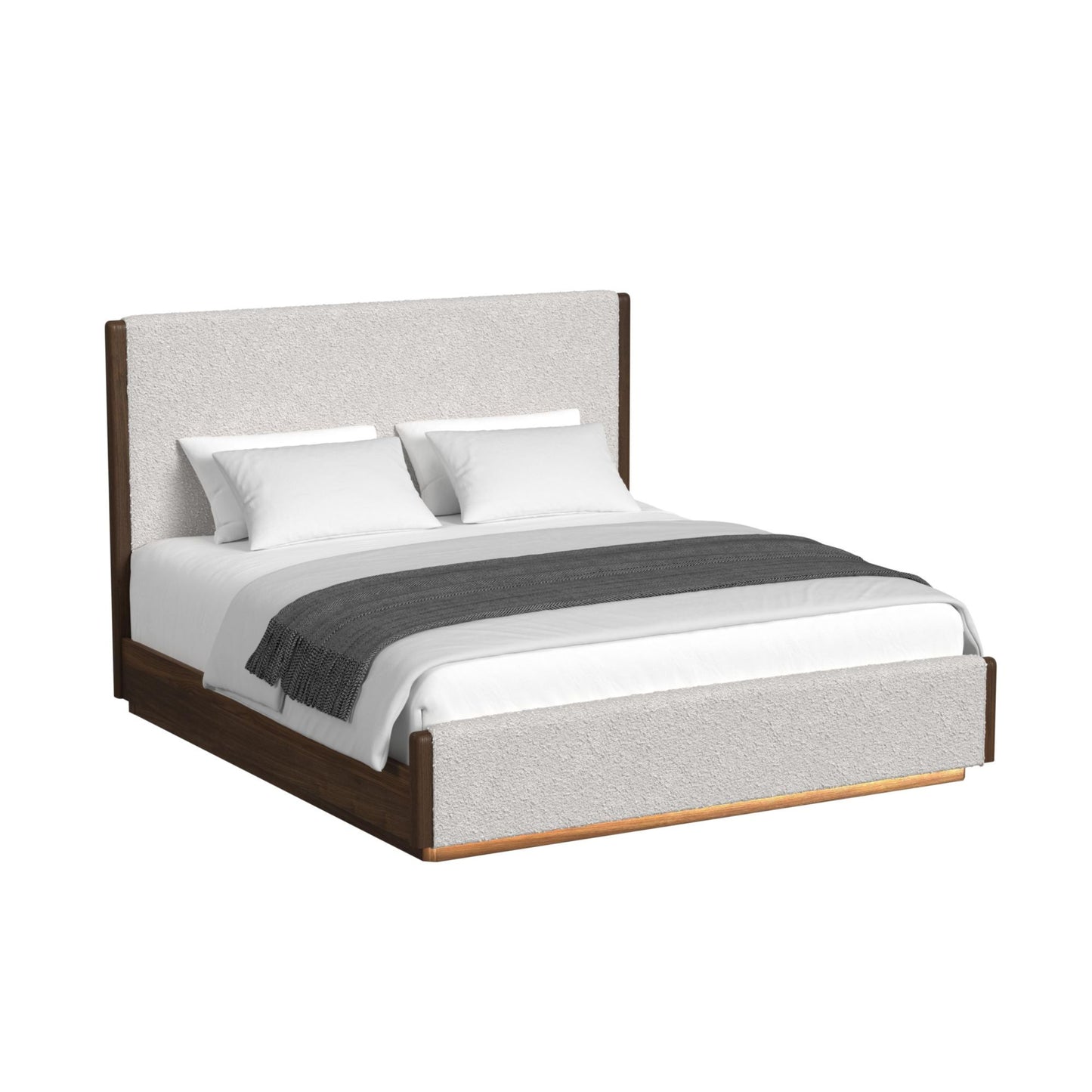 Brisbane - Upholstered Bedroom Set With Boucle And LED