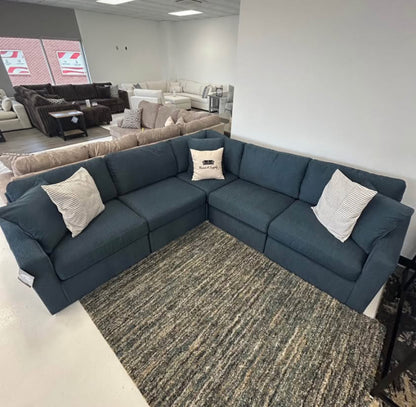 Ashley Furniture Modmax 5-Piece Modular Sectional Ink (Blue)