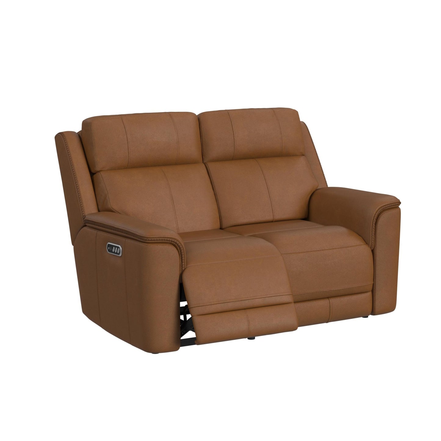 Mustang - Power Motion Loveseat With Power Headrest And Lumbar - Aline Butternut