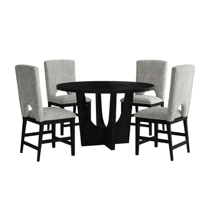 Oregon - 5 Piece Counter Height Dining Set (Round Counter Table And Four Chairs)