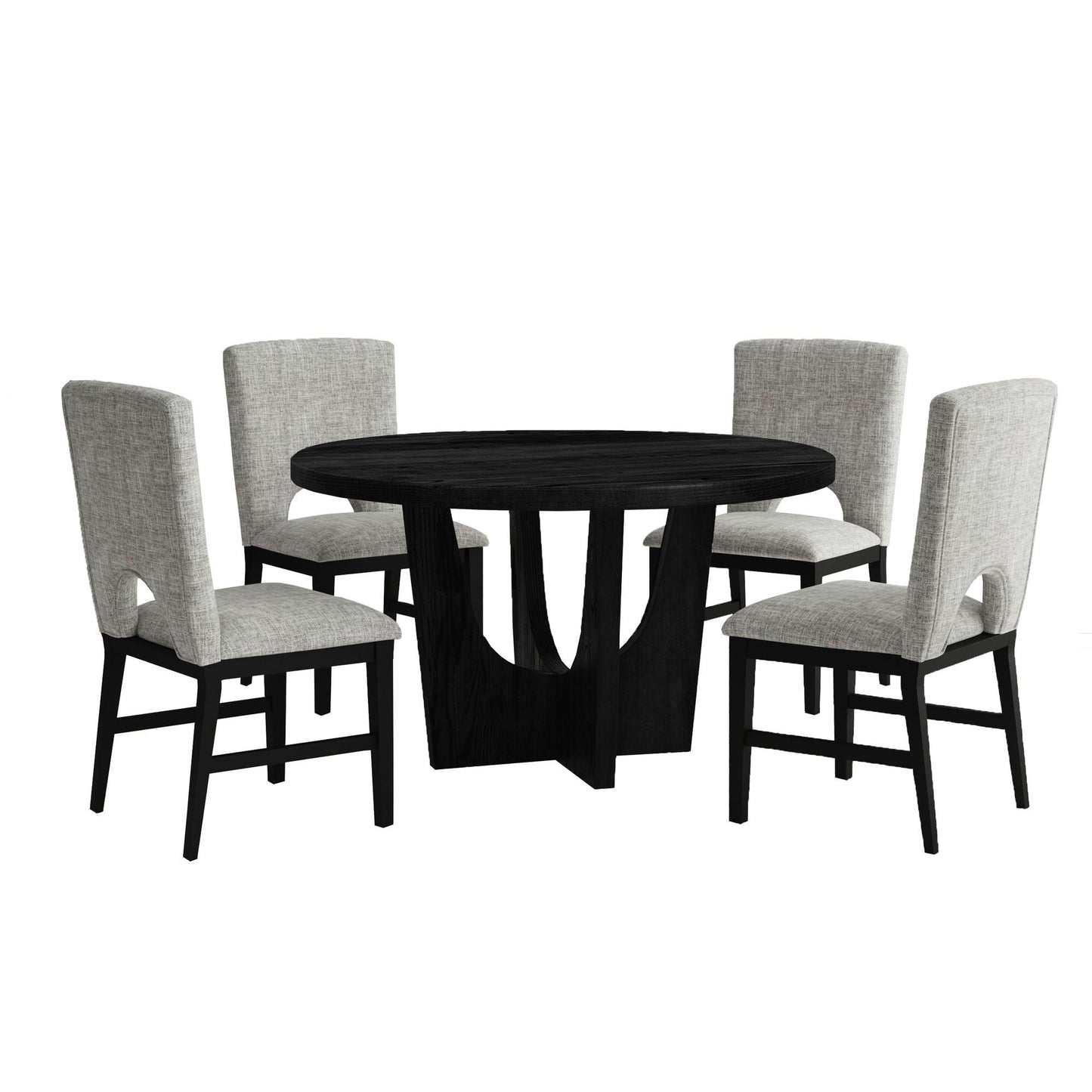 Oregon - 5 Piece Standard Height Dining Set (Round Table And Four Chairs)