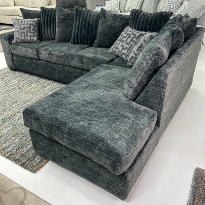 Galactic 2-Piece Sectional- Charcoal
