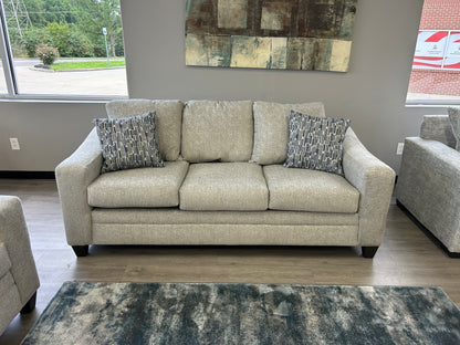 Hershey Sofa & Loveseat Set - Fog (Light Gray)