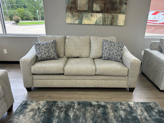 Hershey Sofa & Loveseat Set - Fog (Light Gray)