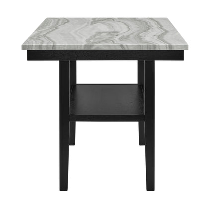 Marbel - Faux Marble Counter Height Set