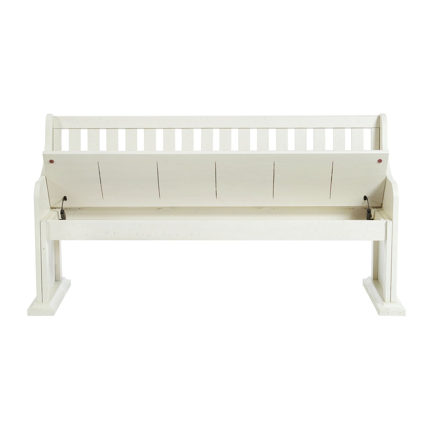 Stone - Pew Bench With Storage - White