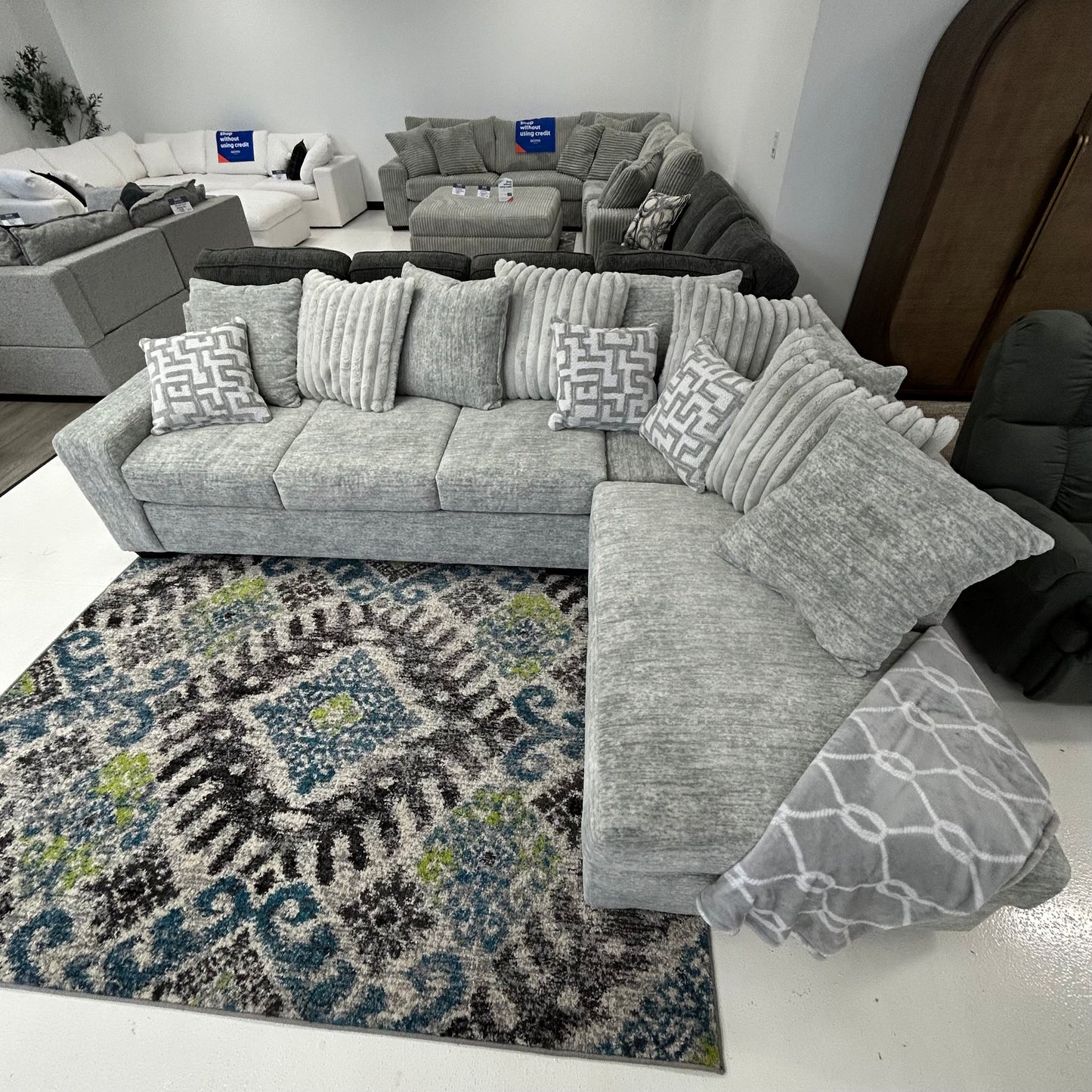 Galactic 2-Piece Sectional Light Gray