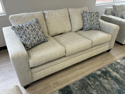 Hershey Sofa & Loveseat Set - Fog (Light Gray)