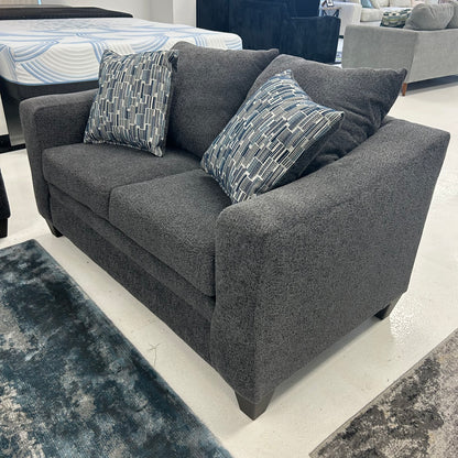 Hershey Sofa/Loveseat Set - Pebble (Dark Gray)