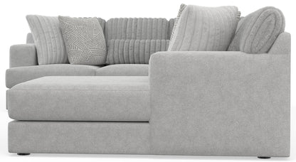 Logan - Upholstered Sectional With Comfort Coil Seating And Accent Pillows Included