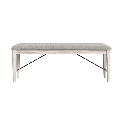 Rogen Rustic - Dining Bench - Rustic White / Gray