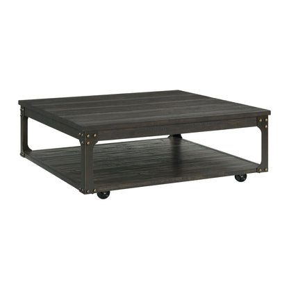 Factory - 2 Piece Occasional Table Set With USB - Light Brown
