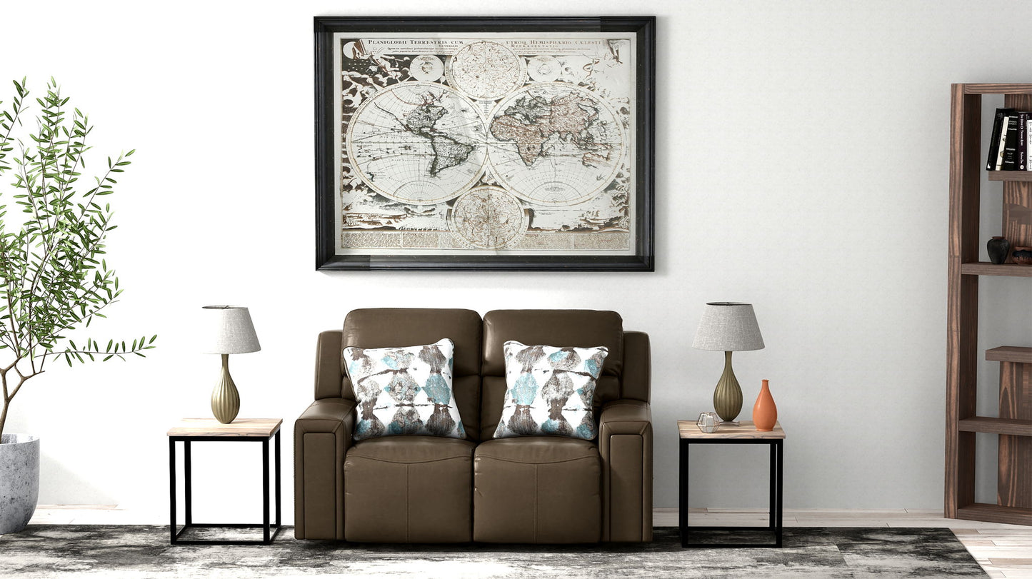 Arezzo - Power Headrest Power Reclining Loveseat With Zero Gravity/Extended Ottoman - Chocolate