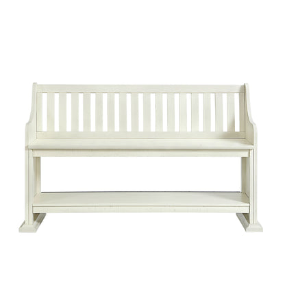 Stone - Counter Pew Bench - White